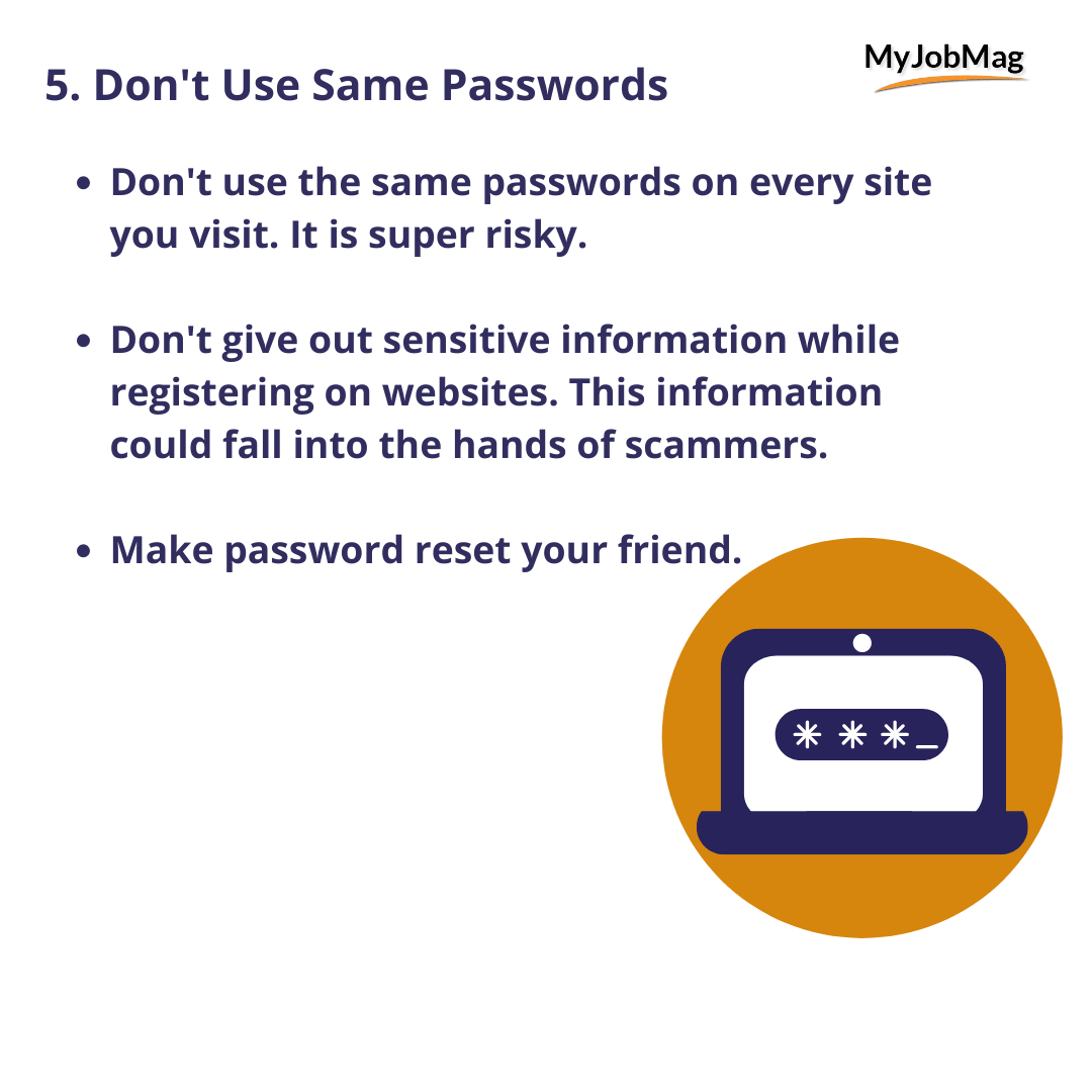 Don't Use Same Passwords