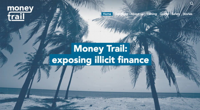Money Trail Journalism Working Grant 2020