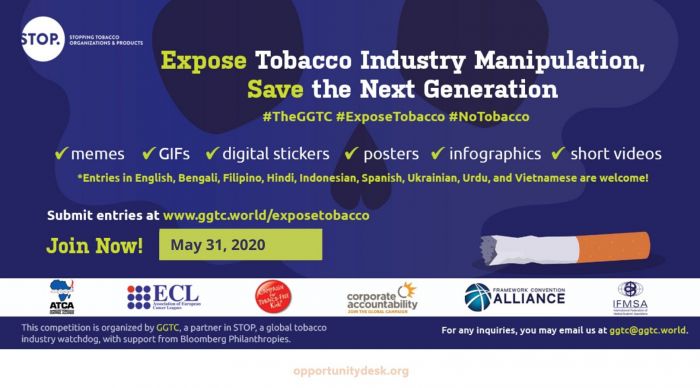 The Global Center for Good Governance in Tobacco Control 2020 Global Media Competition