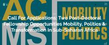Call For Applications: Full Masters And PhD Scholarships At The African Centre for Migration & Society (ACMS)